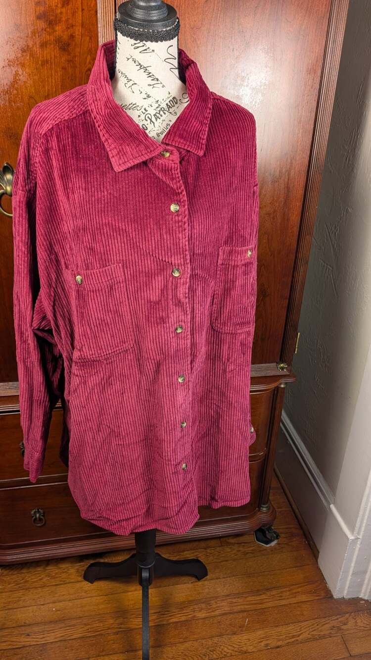Provisions Women's Corduroy Button-Up Shirt 2X